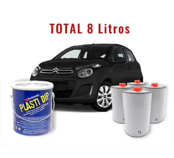 Kit Plastidip Negro Mate Coche pequeño (Citroen C1) 8 litr