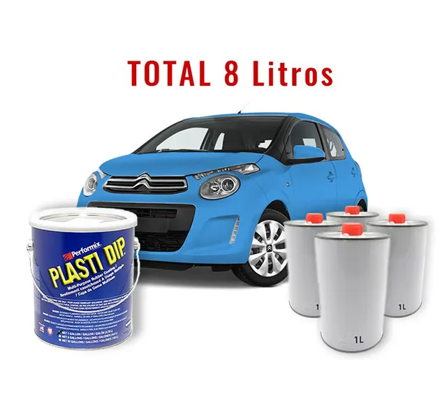 Kit Plastidip Azul Mate Coche pequeño (Citroen C1) 8 litro