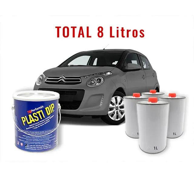 Kit Plastidip Gris Mate Coche pequeño (Citroen C1) 8 litro