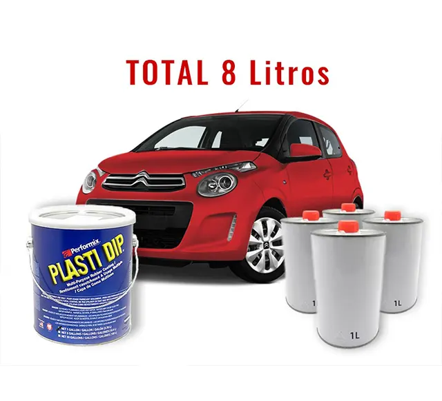 Kit Plastidip Rojo Mate Coche pequeño (Citroen C1) 8 litro