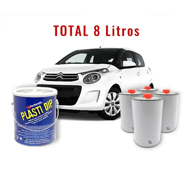 Kit Plastidip Blanc Mate Coche pequeño (Citroen C1) 8 litr