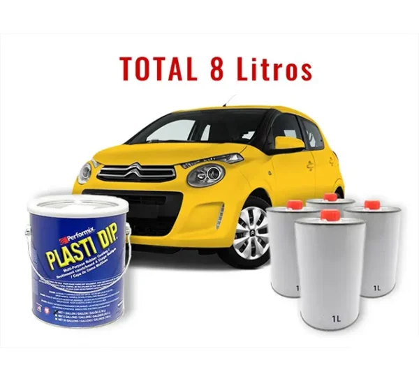 Kit Plastidip Amarillo Mate Coche pequeño (Citroen C1) 8 l