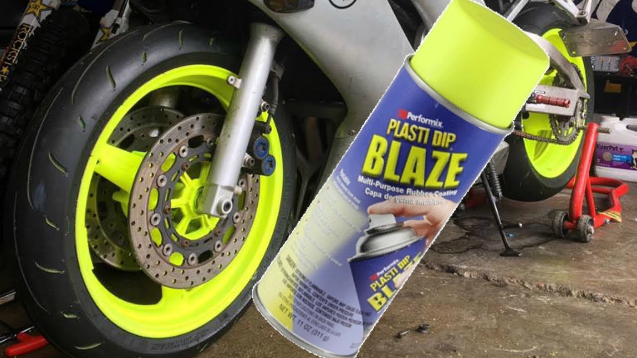 Pintura de llantas de moto con PlastiDip en spray