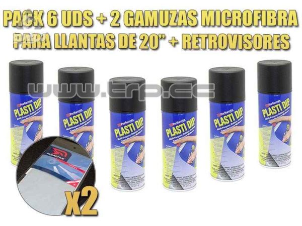 Plastidip 6 Sprays Negro Mate + llanta y retrovisor