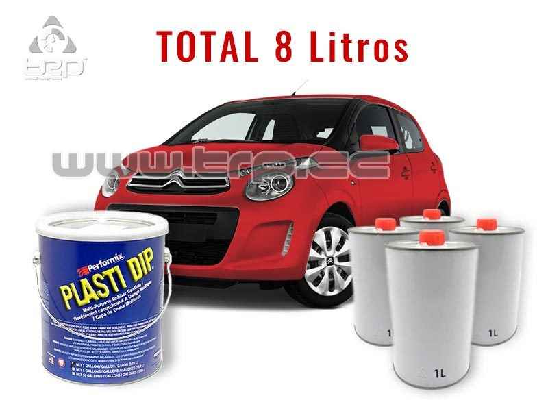 Kit Plastidip Rojo Mate Coche pequeño (Citroen C1) 8 litro